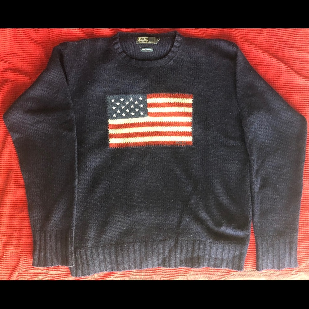 Polo Ralph Lauren Flag Wool Sweater.